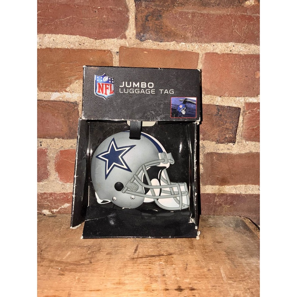 NFL Dallas Cowboys Jumbo Luggage‎ Tag Rubber Helmet Travel Bag ID